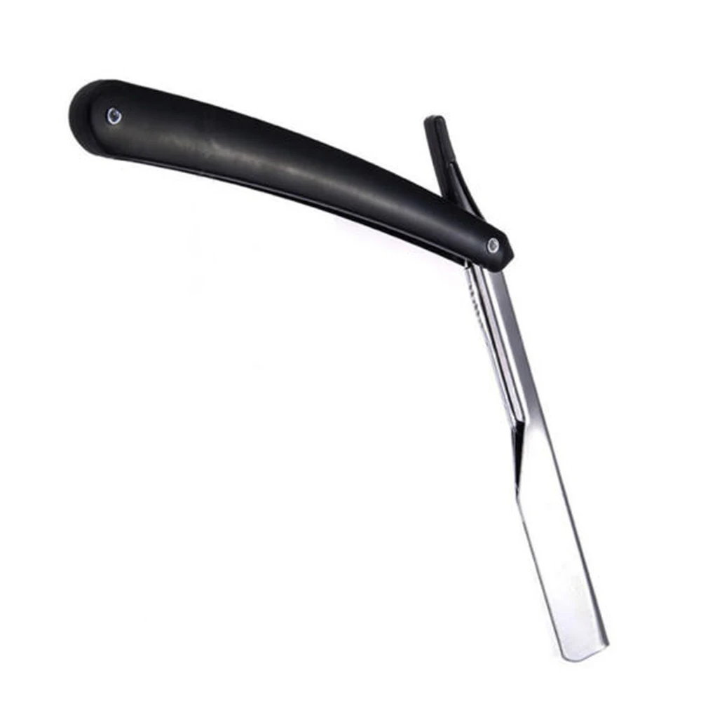 Barber Edge Razor Folding Straight Shaving Razor Folding Shaving Knife plastic handle disposable Straight razor Holder handle
