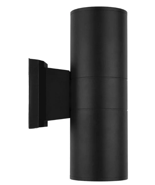 modern cylinder surface mounted gu10 led waterproof glass aluminum up and down wall lamp