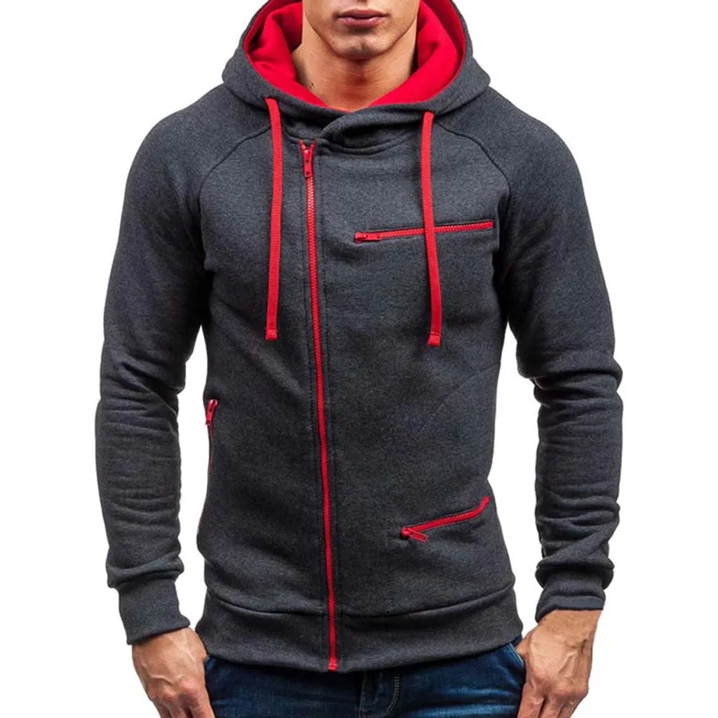 
Zipper Style Hoodies Awesome Style White Fleece Men Side Zip Hoodie 