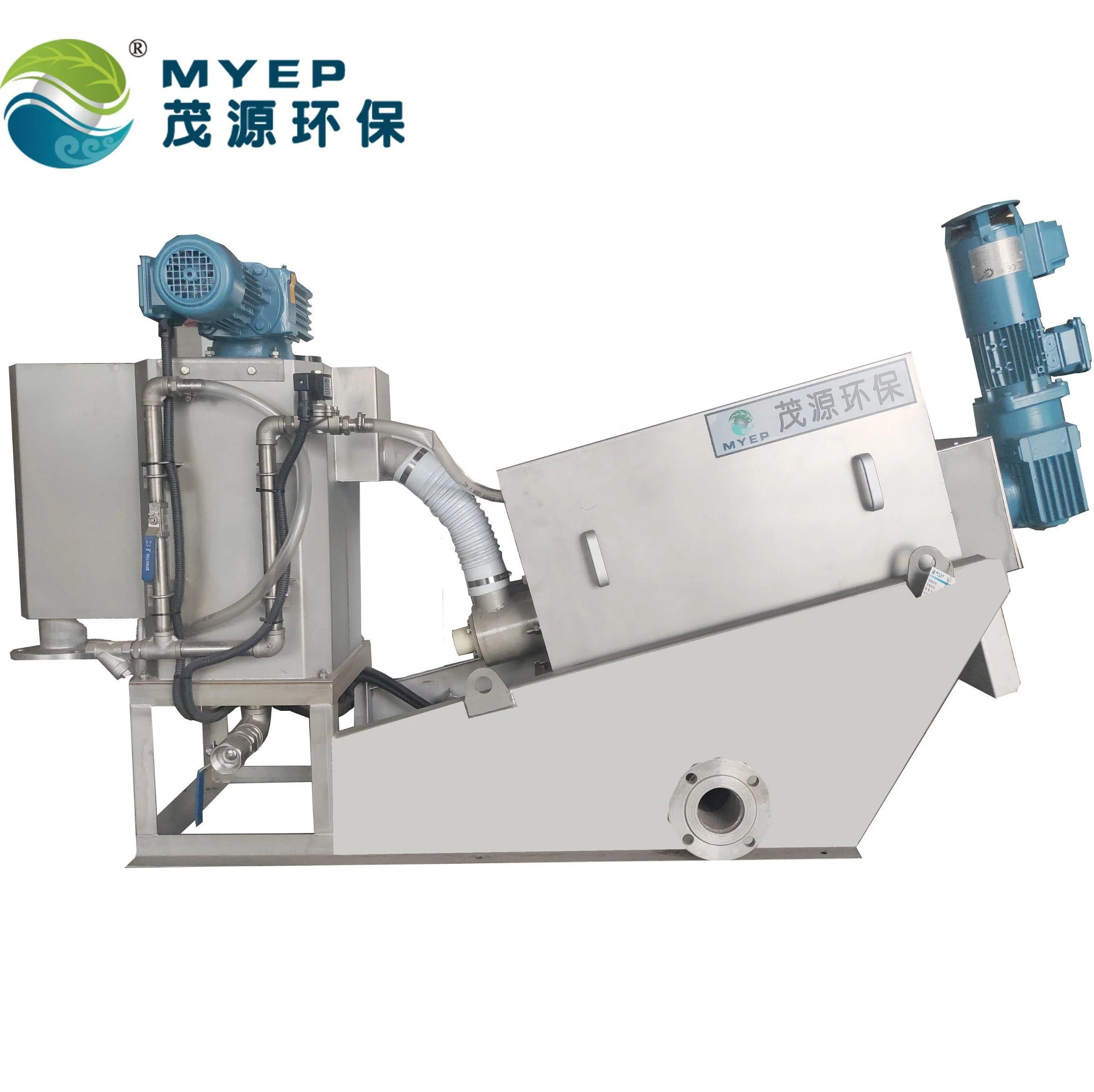 fully automatic screw press stacked machine sludge dewatering