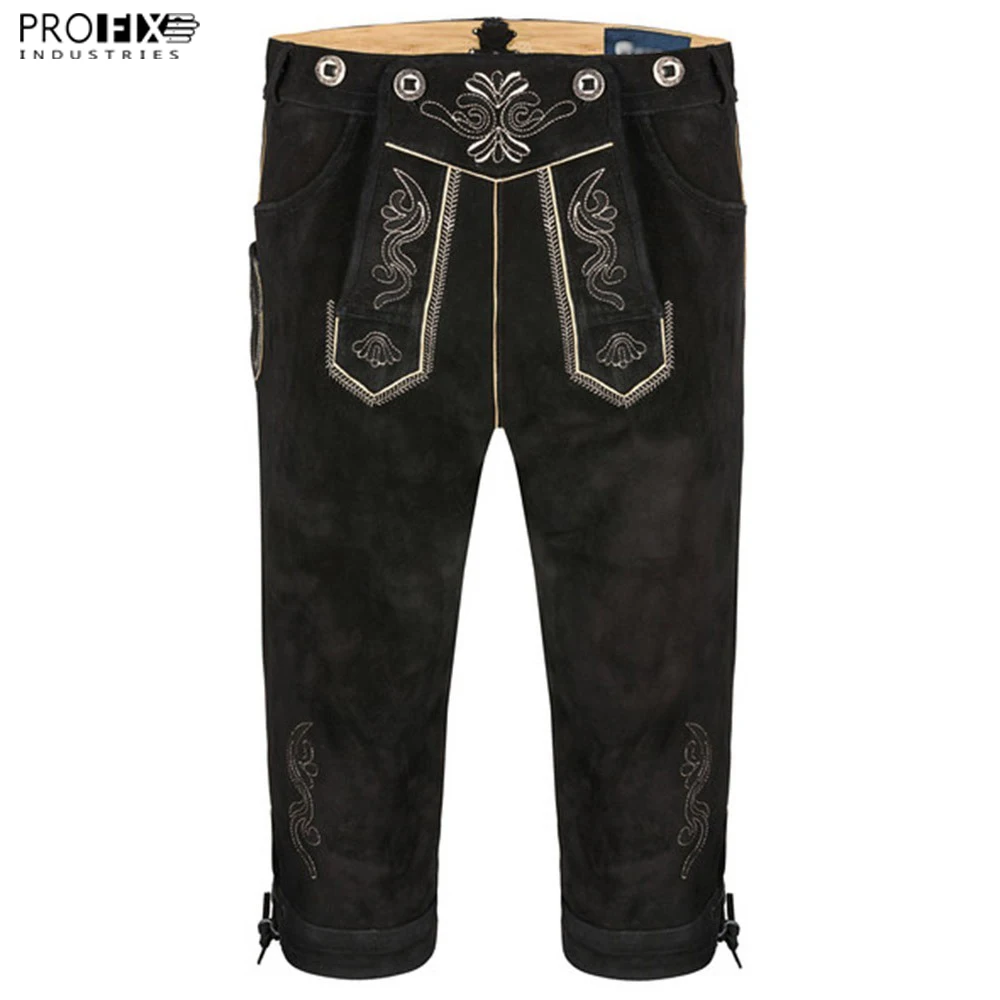 New 2022 Trachyte Wears Oktoberfest Lederhosen Wholesale Price OEM Best Quality leather Pants Knee Length