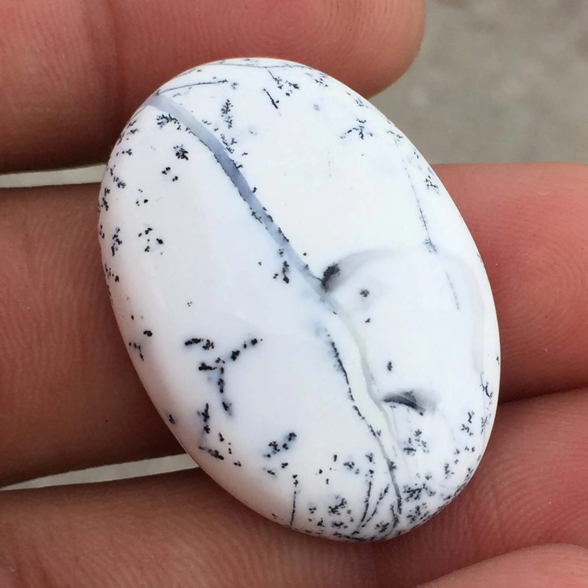 White Dendrite Opal Loose Gemstone Cabochon Crystal Healing Wire Wrapping Wholesale Price Stone