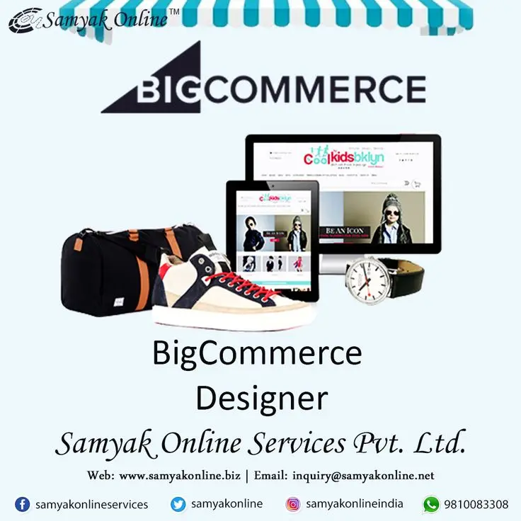 Bigcommerce Website Design with Domain Registration, Website Hosting Space, Email Account Creation and Website Marketing