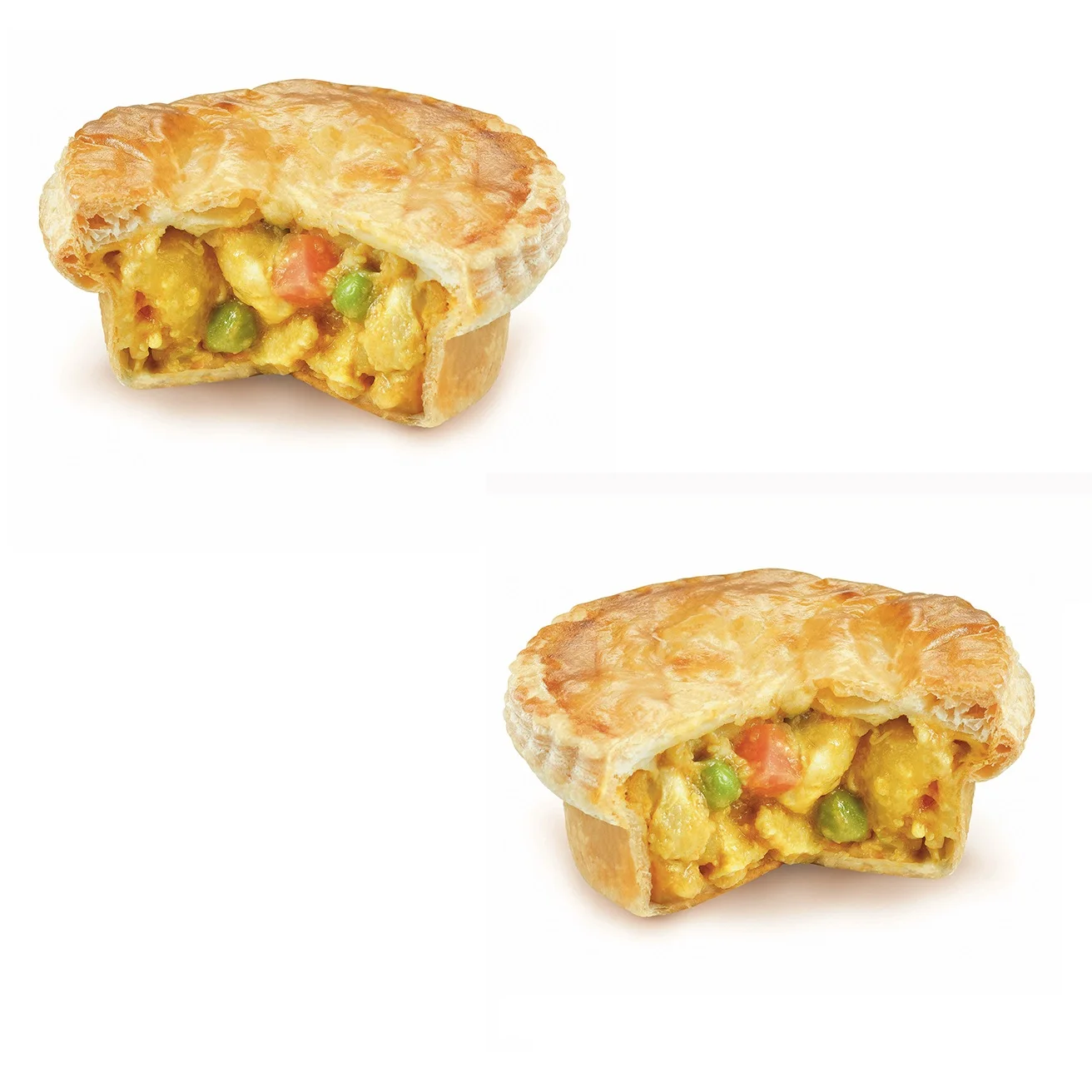 
Normal Baked Goods Frozen Chicken Pie Round Pastry With Shelf Life 12 Months In One Colored Box Packing 