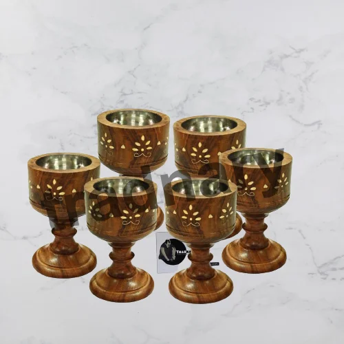 Традиционная деревянная курильница Mukhbar набор уд мубара конусная с латунными листьями для дома офиса отеля