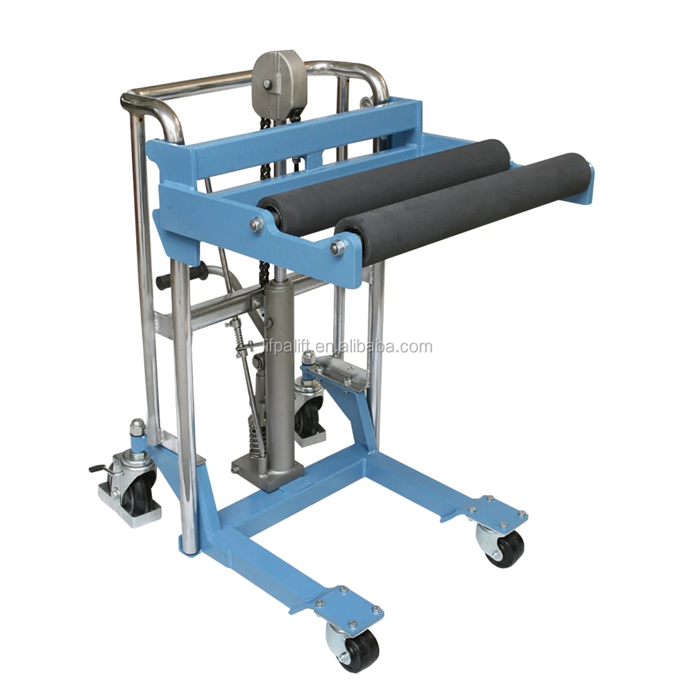 1000kg Portable Manual Hydraulic Roll Lifter