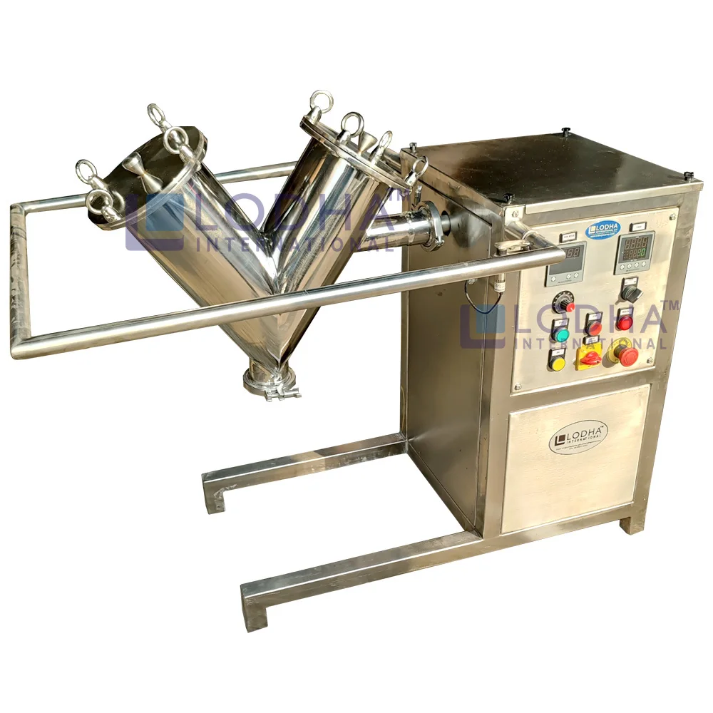 Lab Scale V Cone Shell Rotary Mixer for Pharmaceutical Powder Mixing