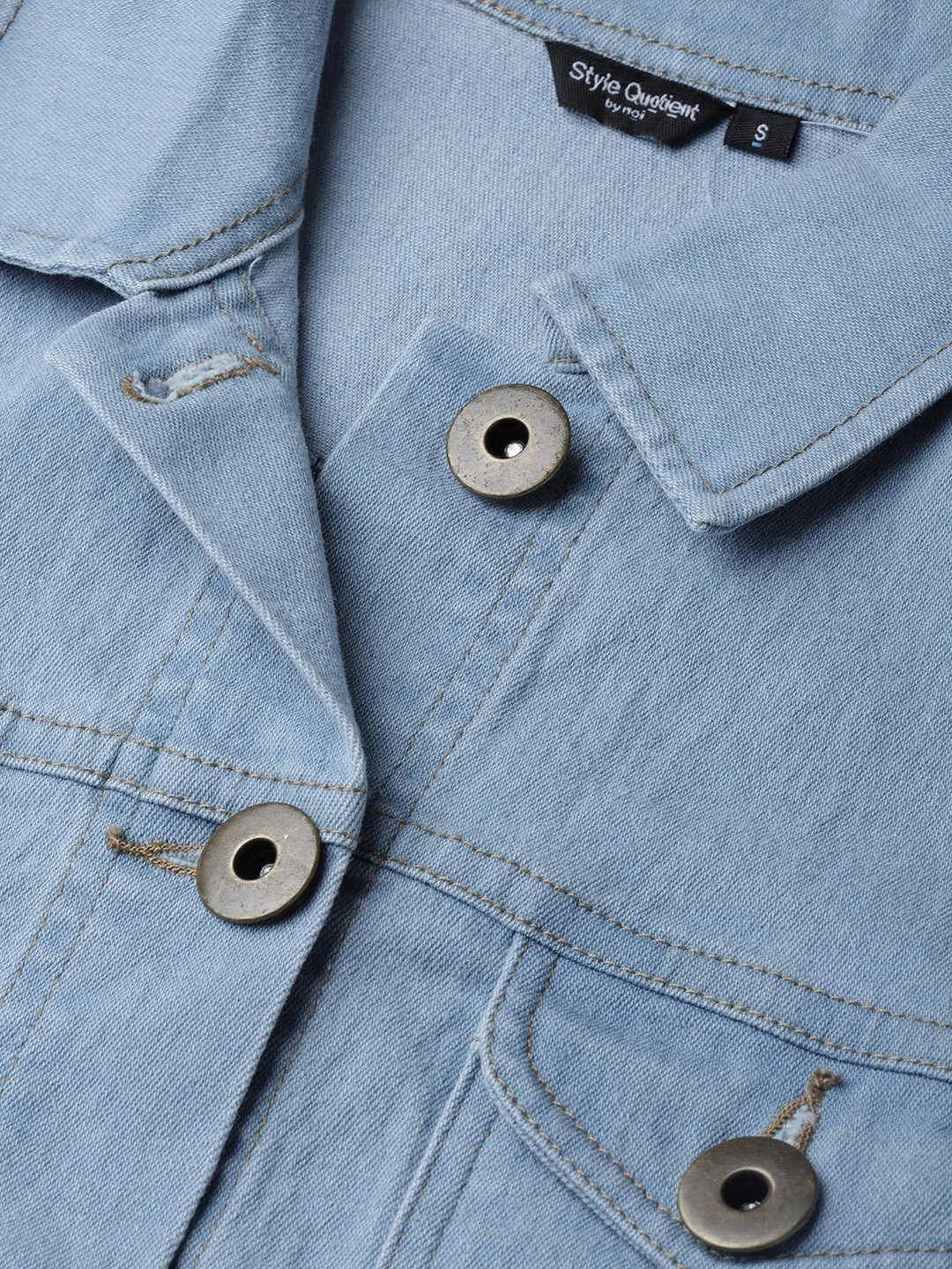 Fashion Tops Long Sleeve Coat Vintage Women Light Blue Girls Denim Jeans Casual Short Denim Jacket