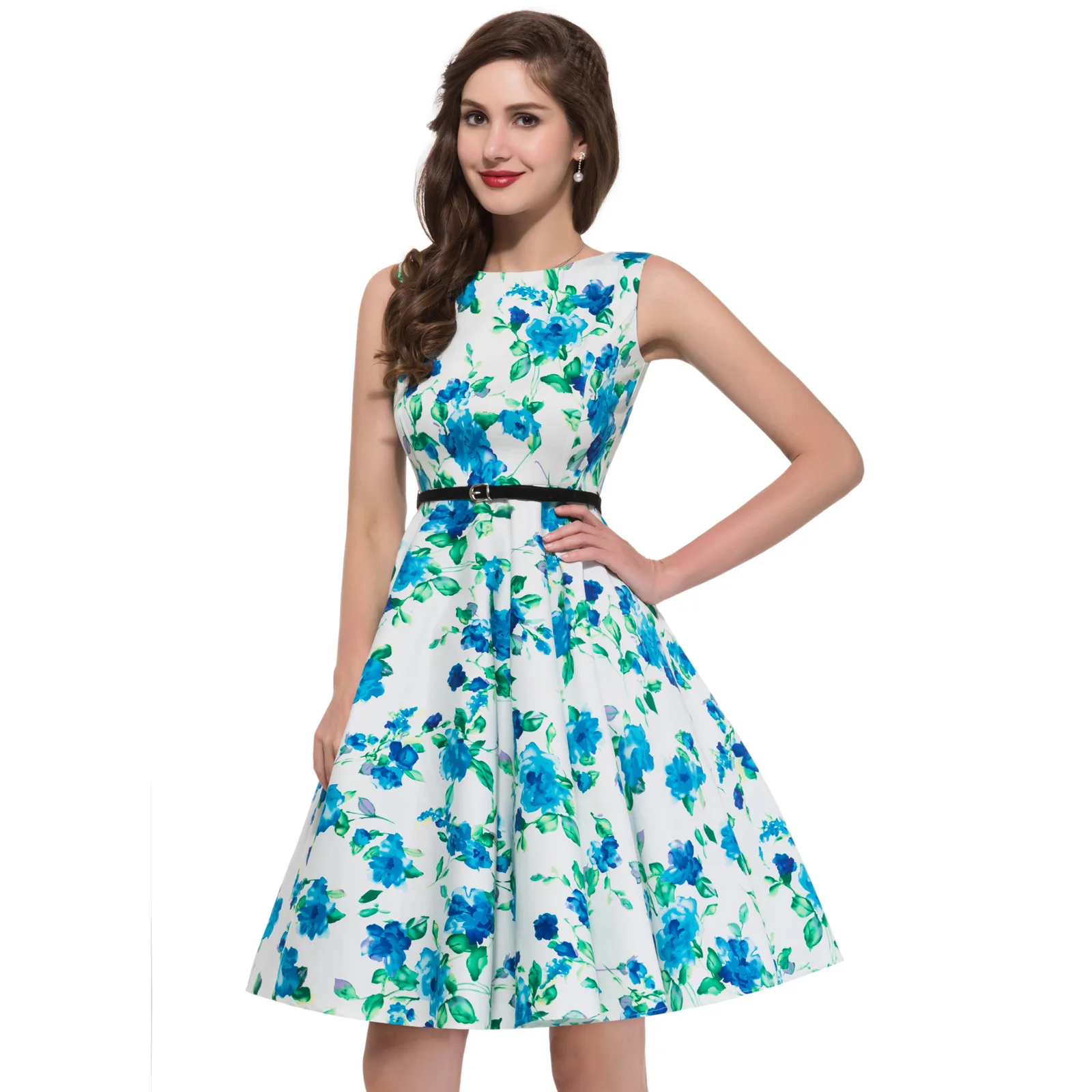 CL6086 Grace Karin Hot Sale Women Clothing Summer Dresses Women Pinup Retro Robe Rockabilly 50s Vintage Dress