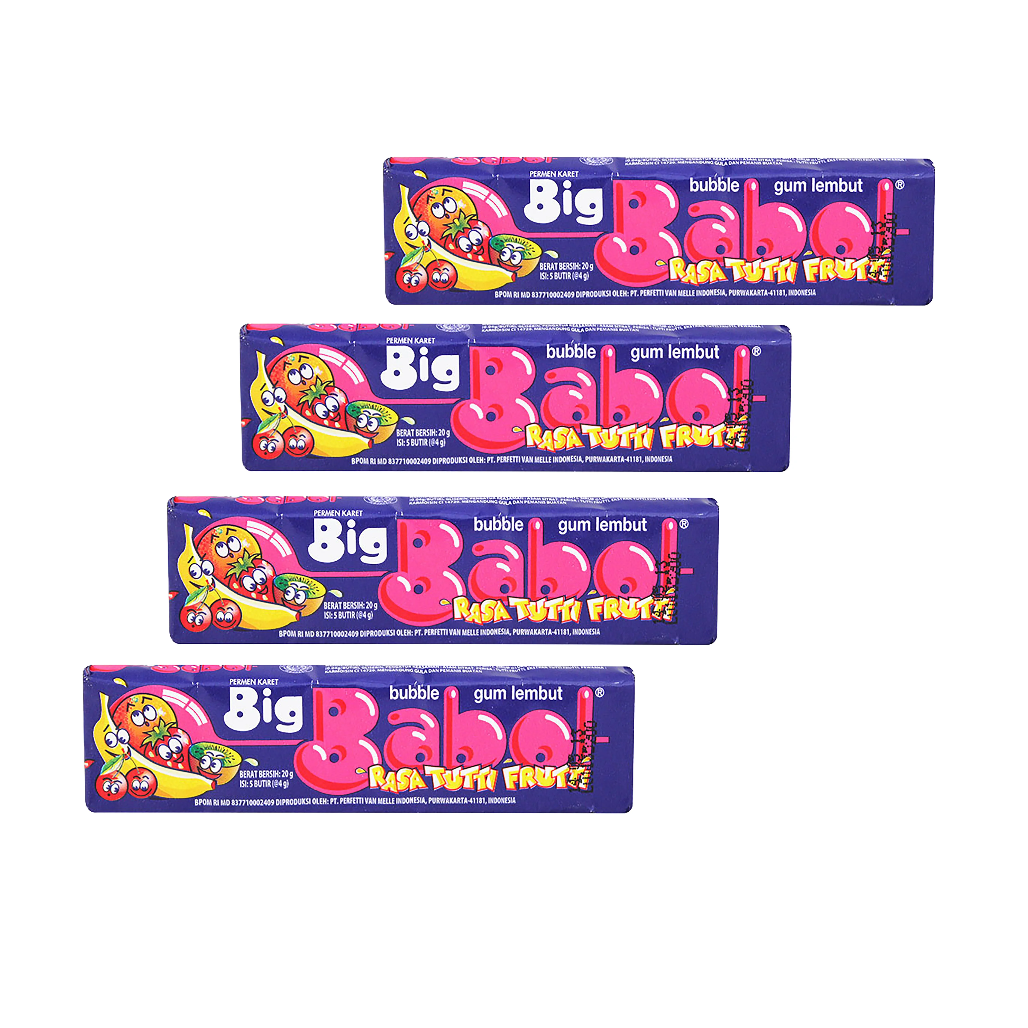 
Hot Selling Chewing Gum Big Babol Stick 22.5 gr with Tutti Fruti Variant 