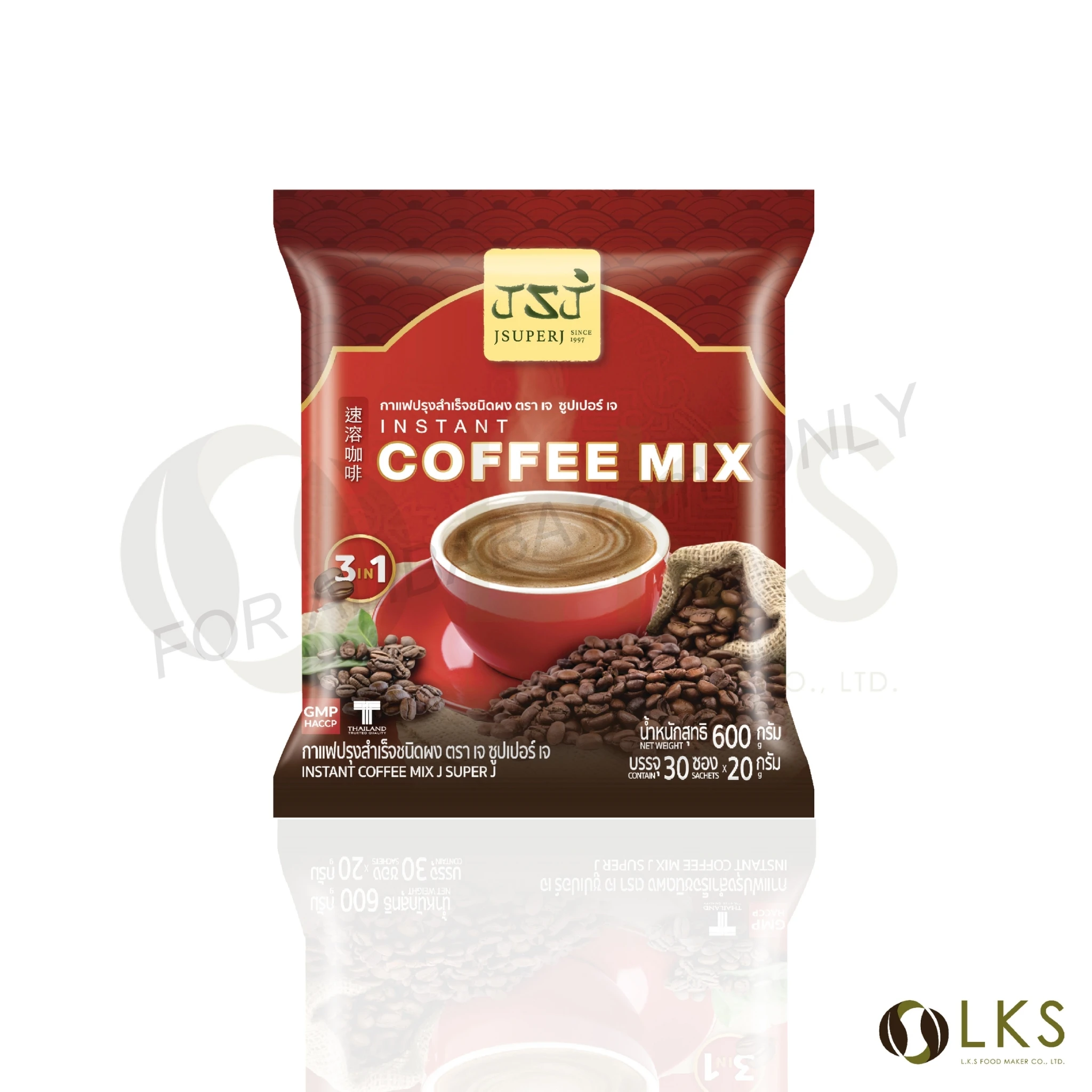 Высококачественный мгновенный кофе 3 в 1 J super brand со средним вкусом 30 мешков пакете продукт из