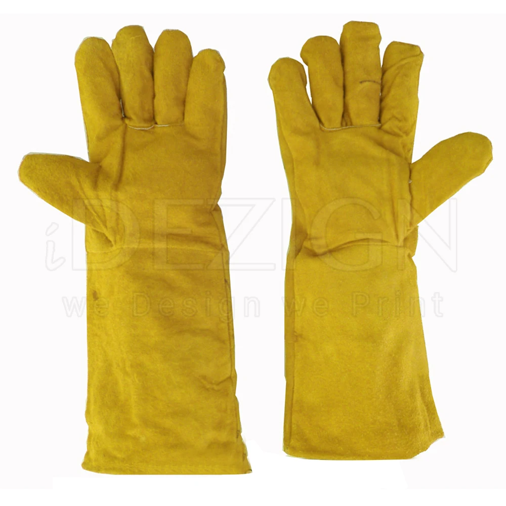 Перчатки для сварки пожарной безопасности, термостойкие перчатки из воловьей кожи, индивидуальные рабочие удобные, PK
