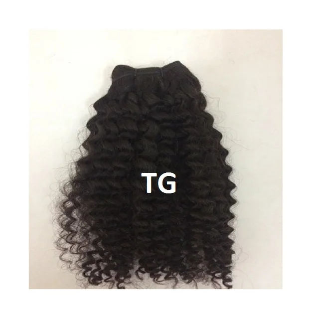 Wholesale bulk bundles arfo kinky curly single donor raw indian temple hair extension