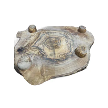 Home Furniture Irregular Olive Wood Office Home Decor Coffee Table 100% Olive Wood Small Table.