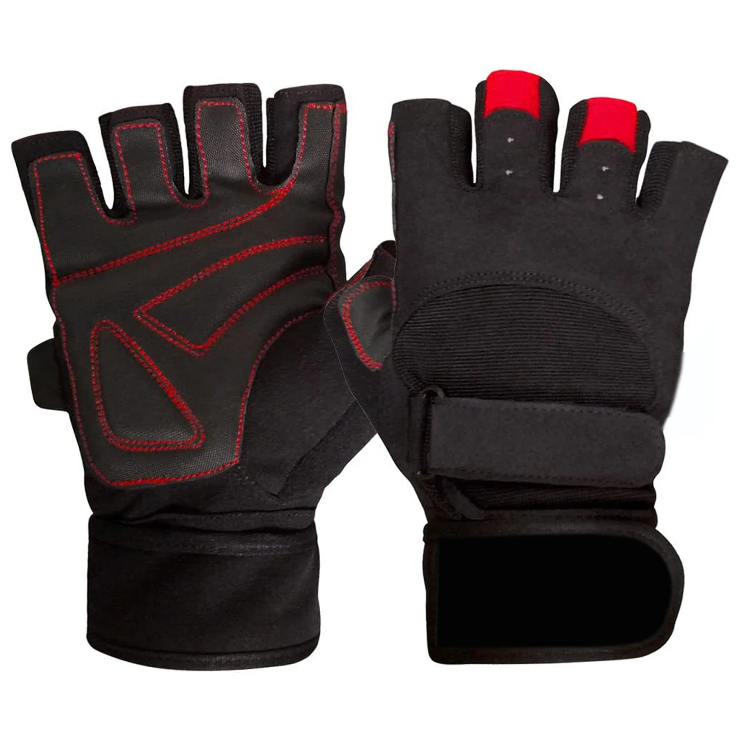 New Style Grip Pad Gloves in Gym Black Training Weight Lifting Gloves