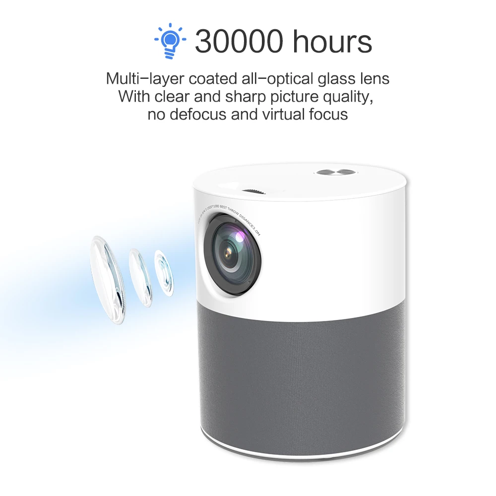 [Новый дизайн мини-проектор 1080p] Заводской OEM ODM популярный портативный 1080p Full HD LCD светодиодный проектор для домашнего
