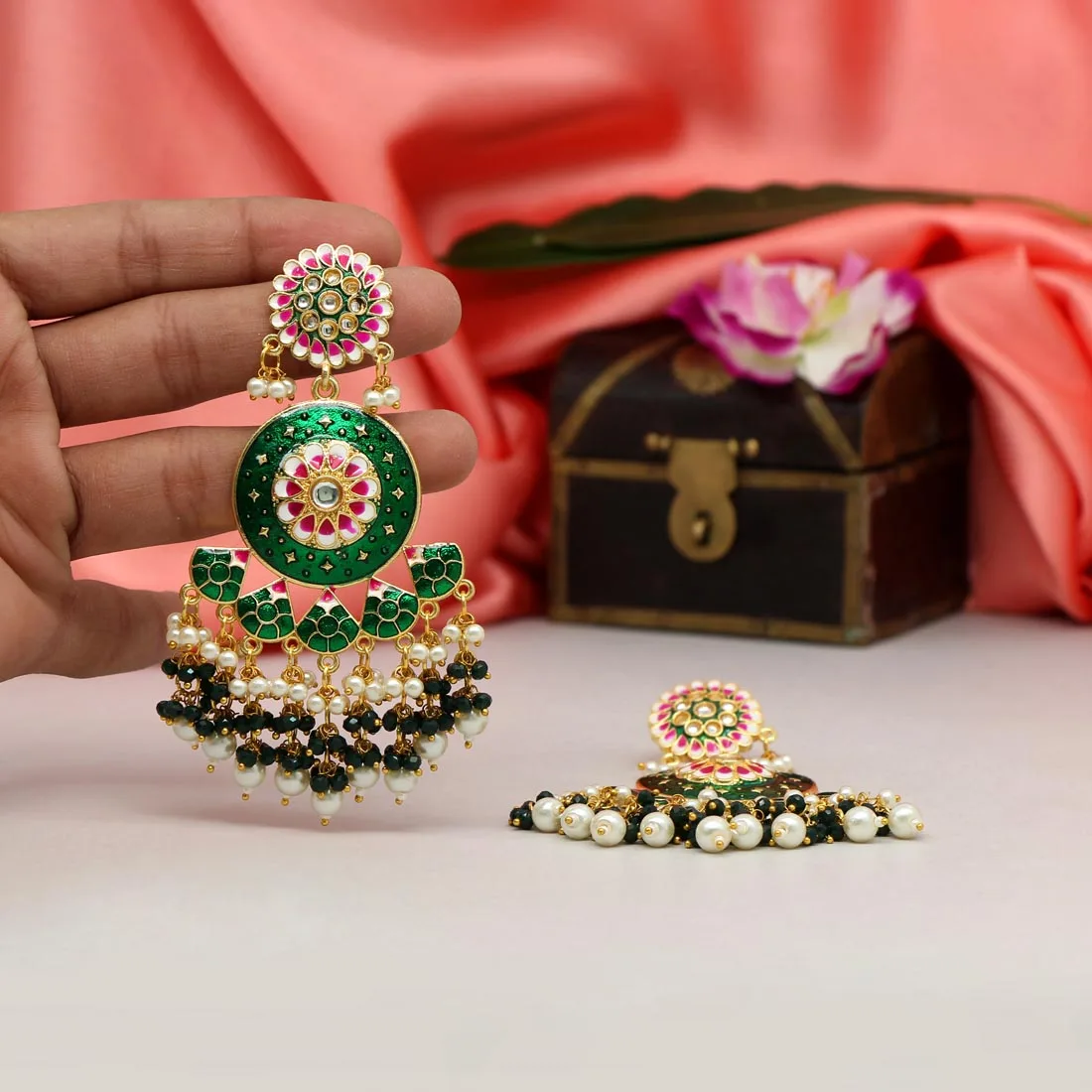 beautiful meenakari Earrings