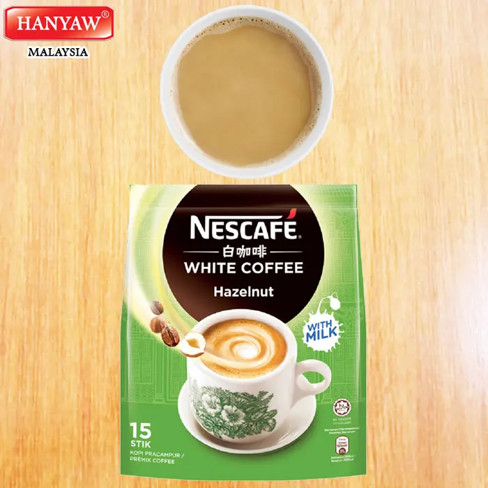 [Malaysia] Fast Shipping + Halal Certified White Coffee Hazelnut ( 20 Bags x 36g x 15 Stick /Ctn )