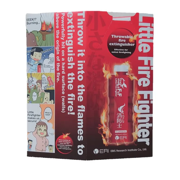 Japanese hand-thrown extinguisher grenades are very effective in the early stages of fires.