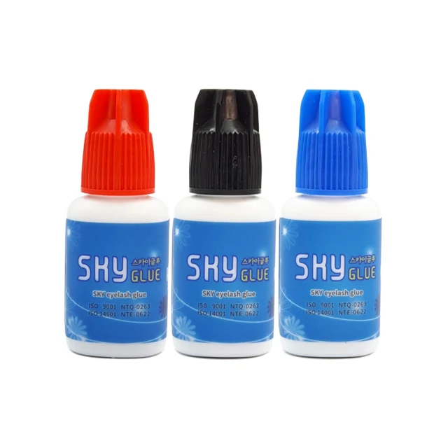 Sky Glue S+ 5ml for Eyelash Extensions Korea Original Sky Glue Red Cap Fast Dry Long Lasting Eyelash Glue Private Label Adhesive