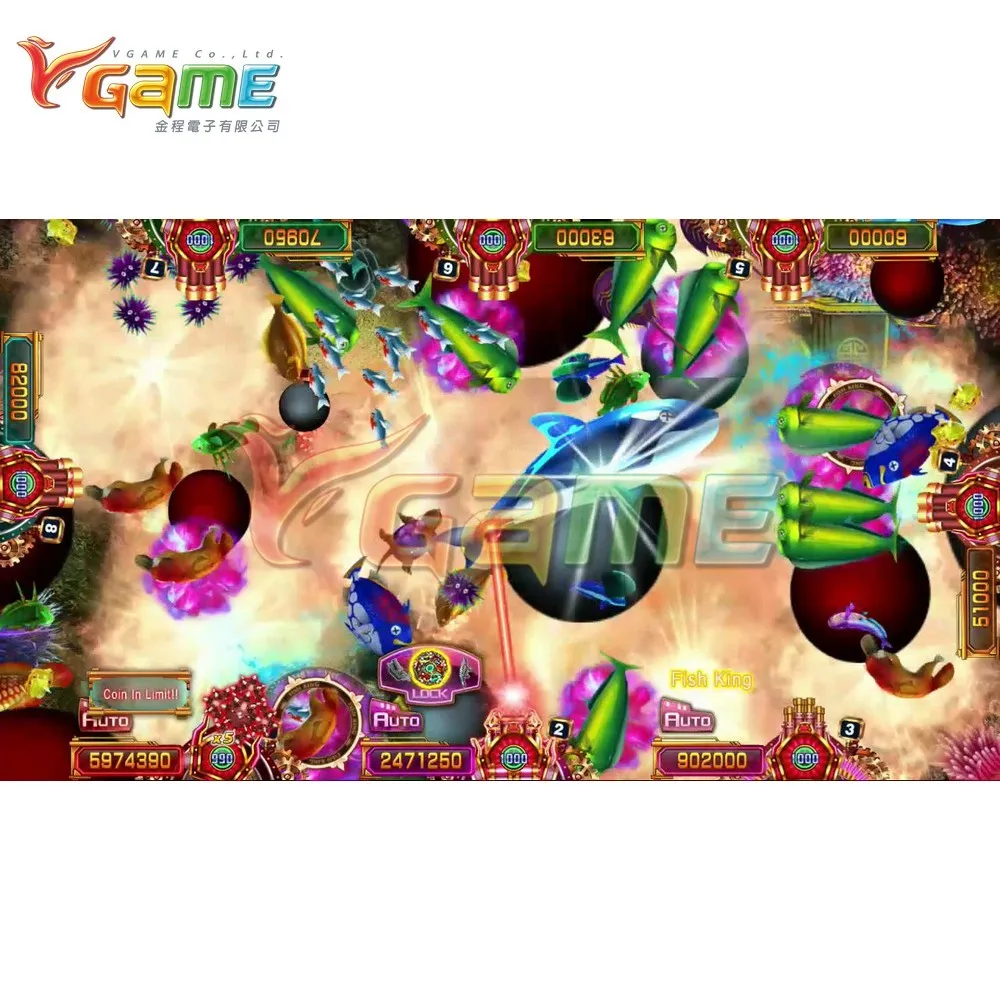 VGAME Video Fish Game Arcade Cabinet for Amusement Park