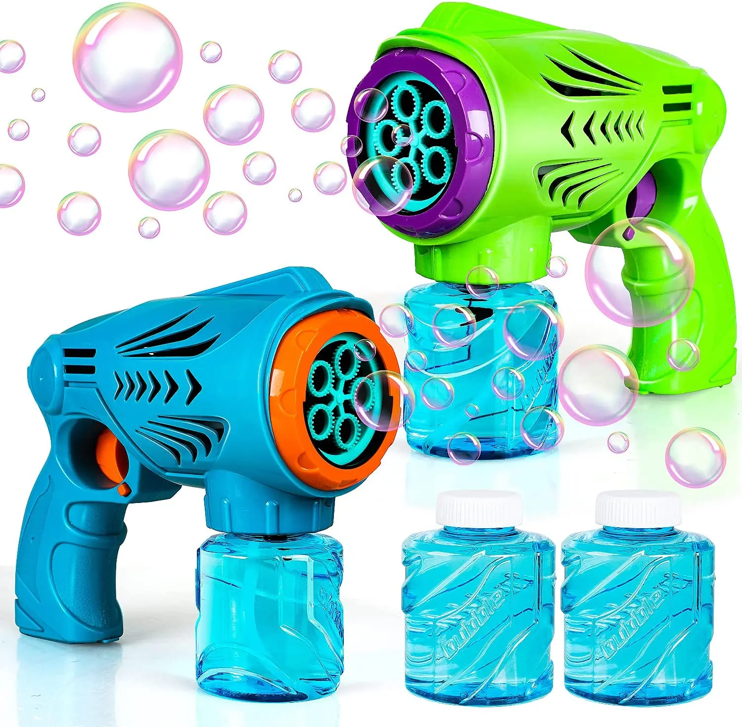 Bubble Guns for Kids Outdoor with Bubble Refill Solution Automatic Bubble  Blower for Kids