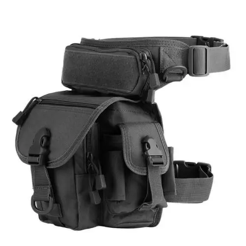 Hot Selling Outdoors Solid Color Cycling Hunting Waist Belt Hip Bag Tactical Thigh Leg Bag Thigh Bags For Unisez