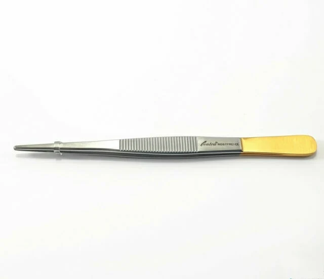 Stainless Steel Thumb Tissue Forceps Straight High Quality Medical Grade