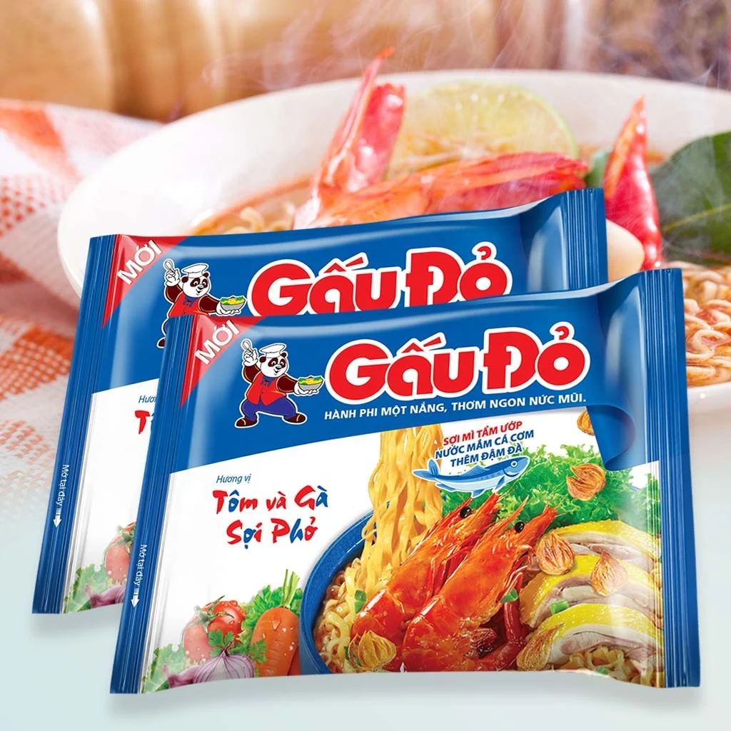 
Vietnamese delicious heathy and cheap Instant noodle with beef steak flavor 63gram (Halal) 