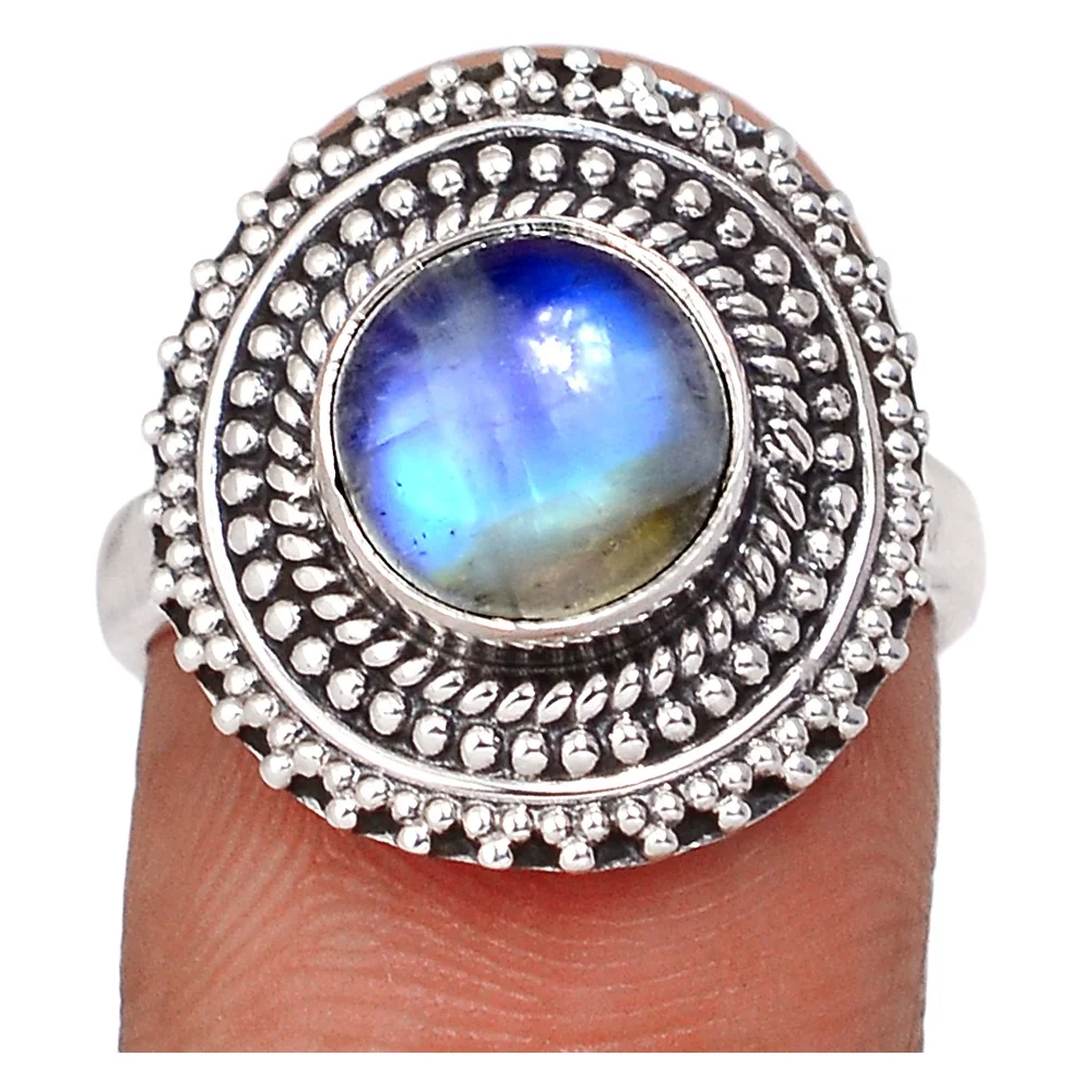 Оригинальные кольца из лунного камня с Бали, Стерлинговое Серебро 925 пробы по оптовой цене