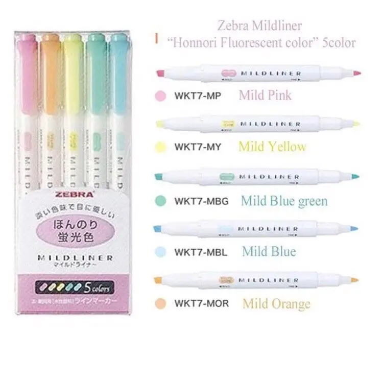  Печатающая головка для ZEBRA WKT7-5C MILDLINER серии зубная щетка с двумя головками и ручка-маркер (5