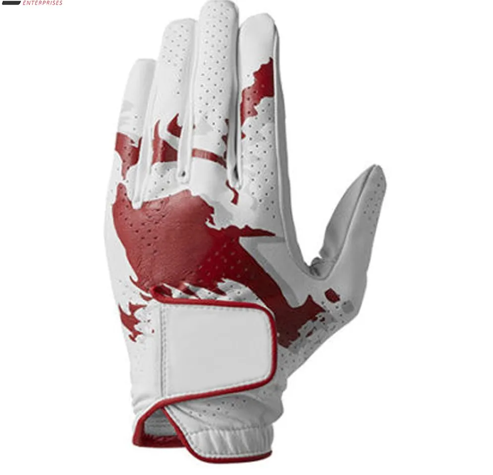 Wholesale Golf Gloves 100% Cabretta Leather Custom Logo Oem Soft Full Color Men Left Handed Leather Golf Gloves