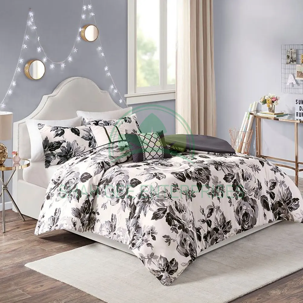 Duvet Cover Bedsheet Digital Print Custom Design Cotton Duvet Cover Set Luxury 100% Cotton Bedsheet Bed Sheet Bedding Set