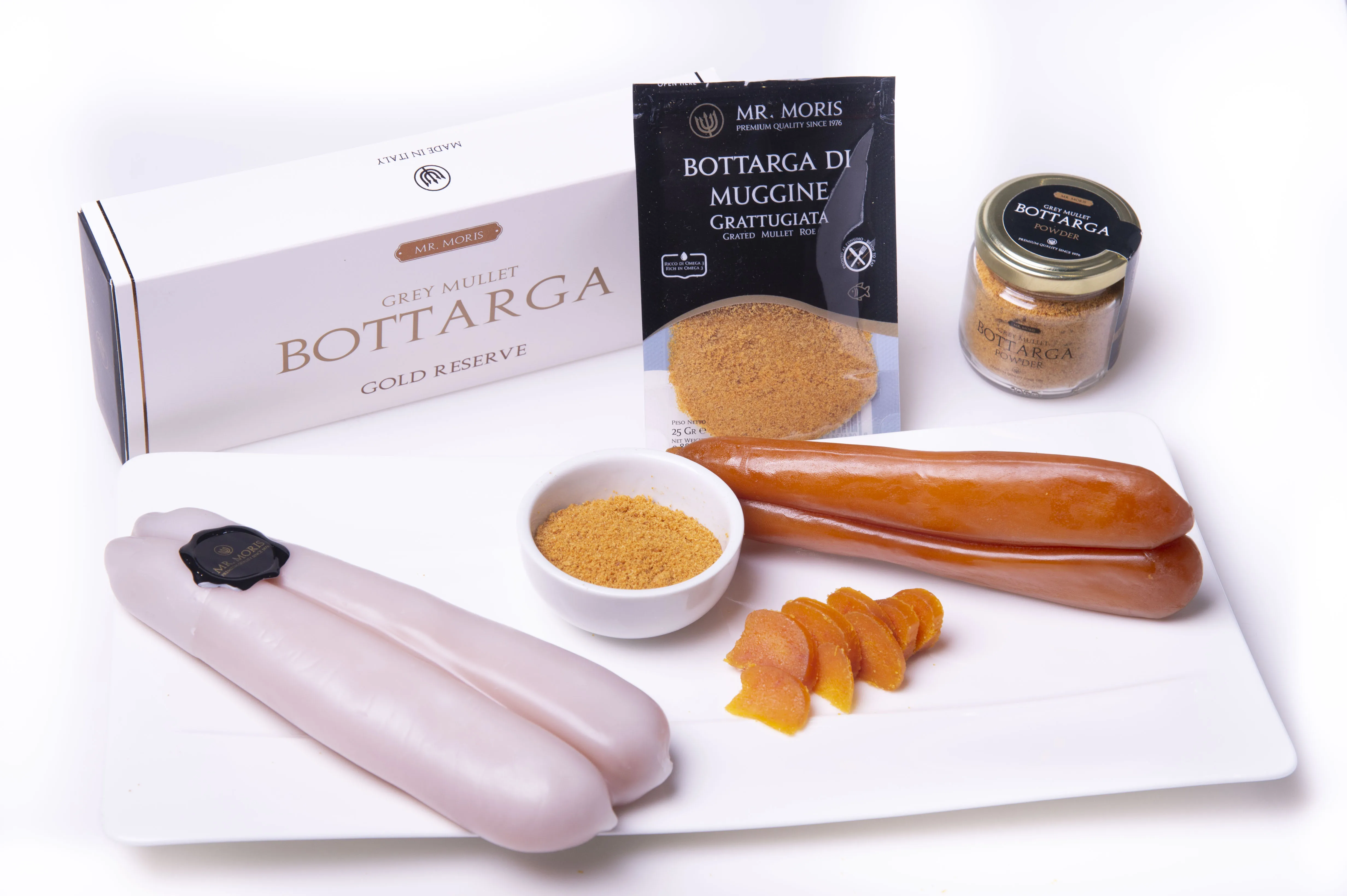 Качественный воск Mullet Bottarga покрытие MR. Moris Сделано в Италии Кошерный роскошной коробке 125 г