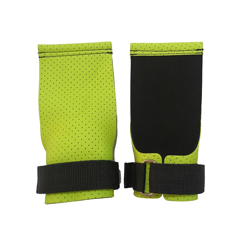 Hand grips gymnastics weight lifting leather grips three hole hand with wrist support Palm Protection