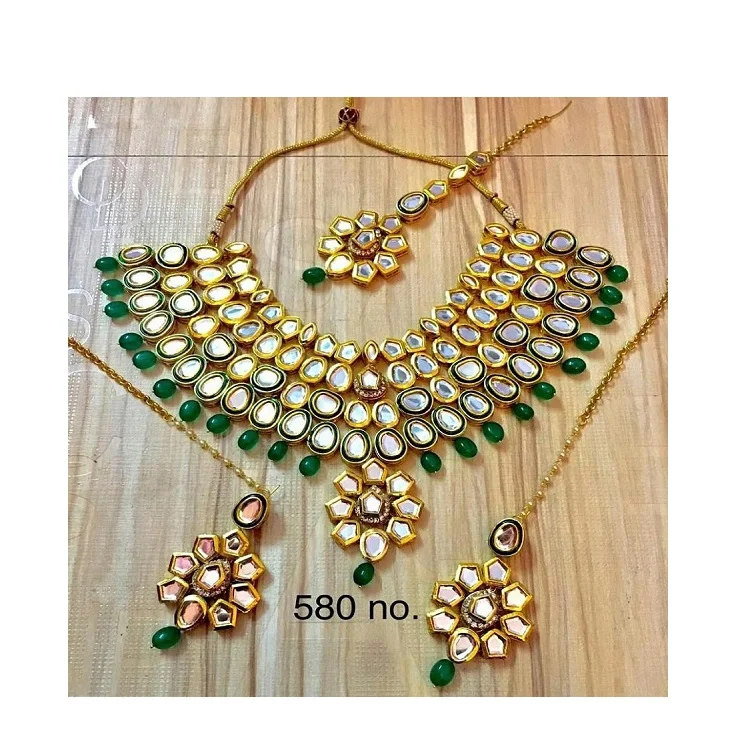 
Оптовый Поставщик индийских искусственных свадебных ювелирных изделий Kundan по заводской цене 