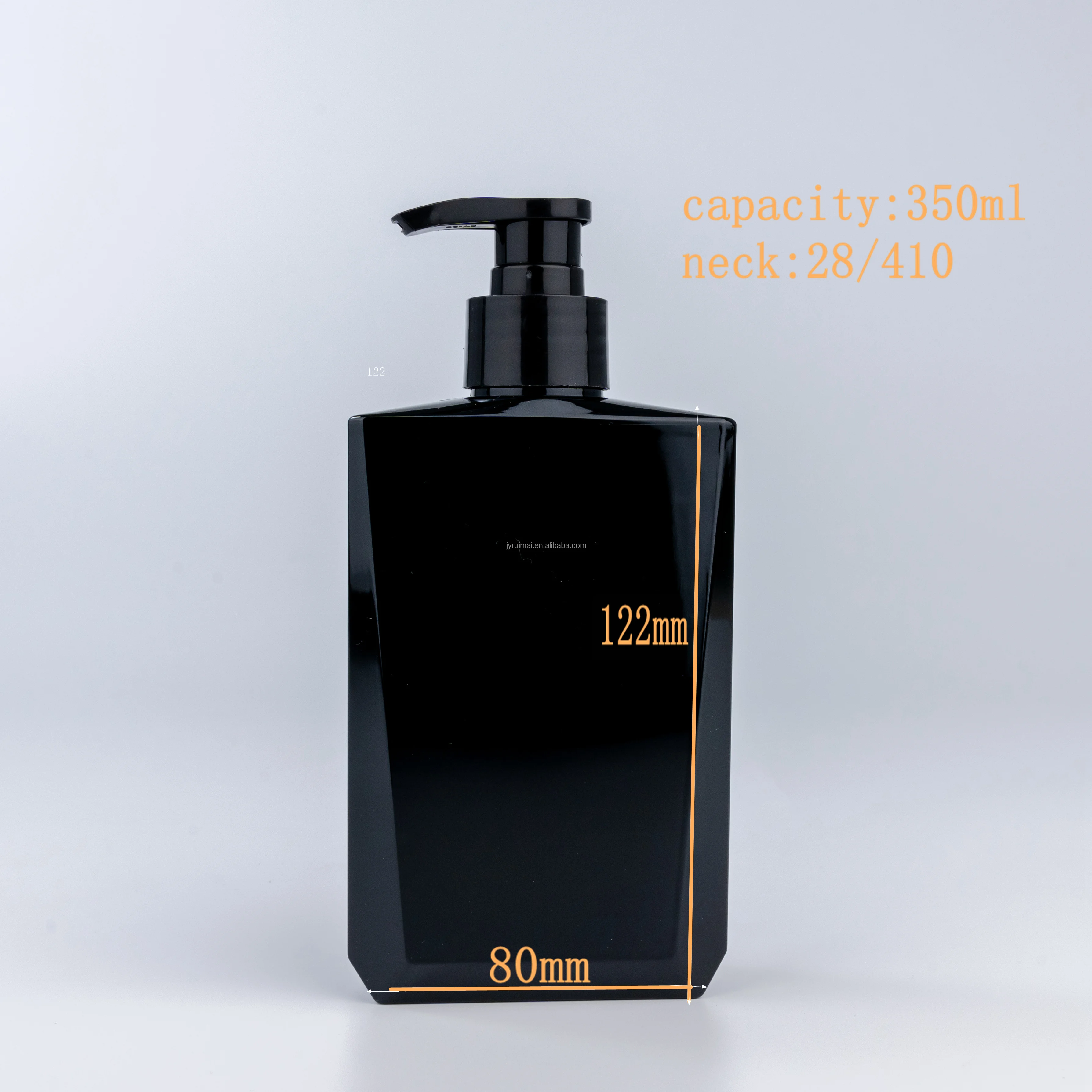 New Design 350ml 450ml Black PETG Plastic Opaque Bottle Empty Refillable Screw Lotion Pump Lotion Bottle