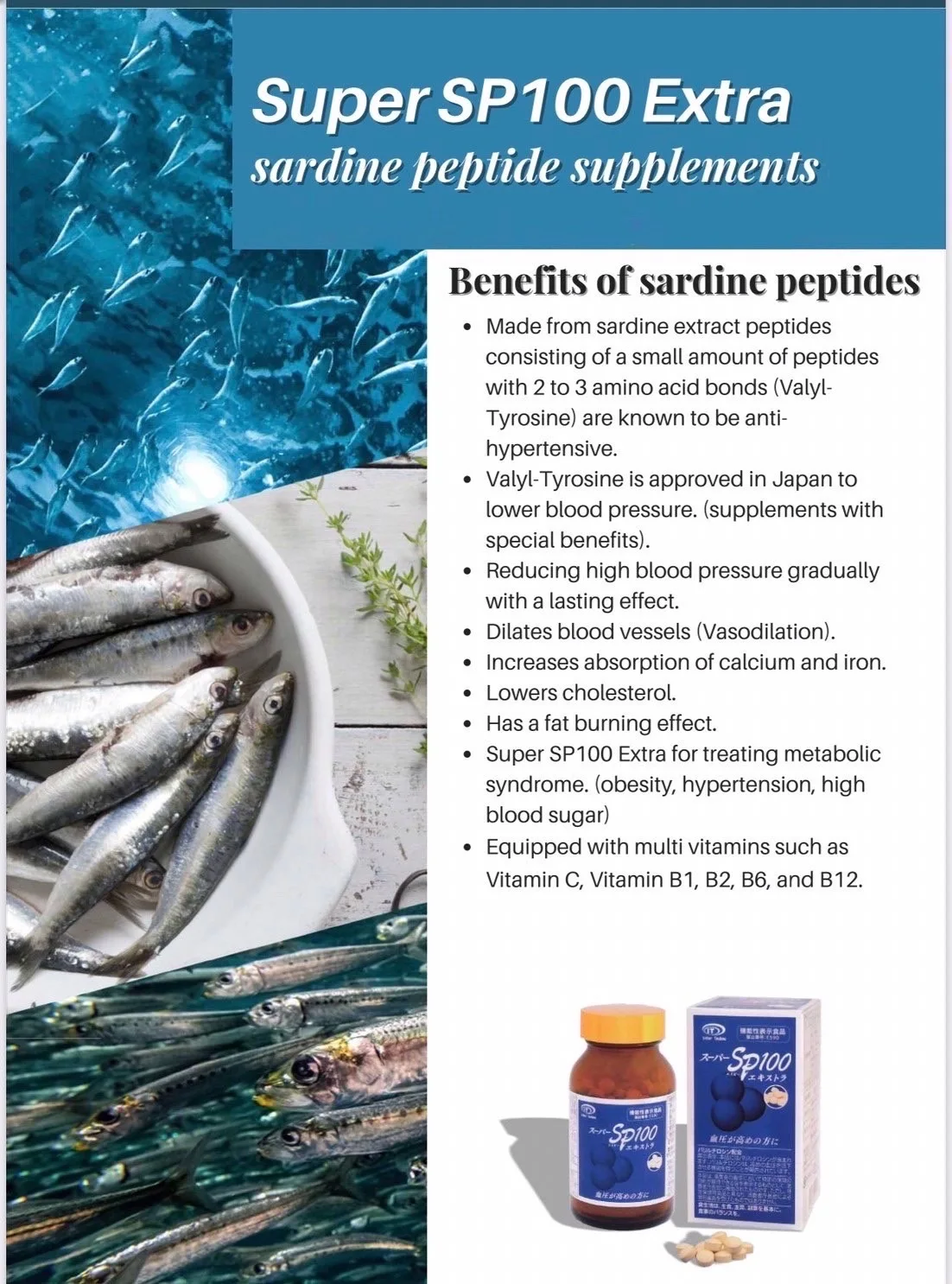 Dietary supplement containing high-purity peptides extracted from high-quality Sarden protein