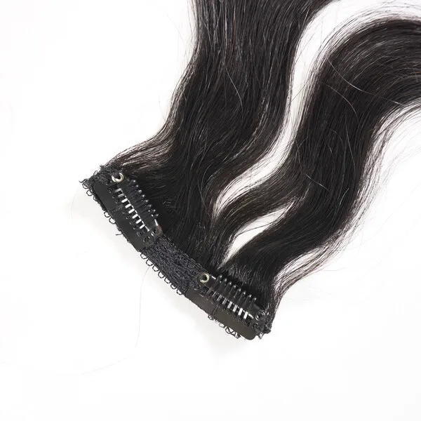 Лучшее качество! Накладные человеческие волосы естественного цвета из вьетнамских волос с зажимом