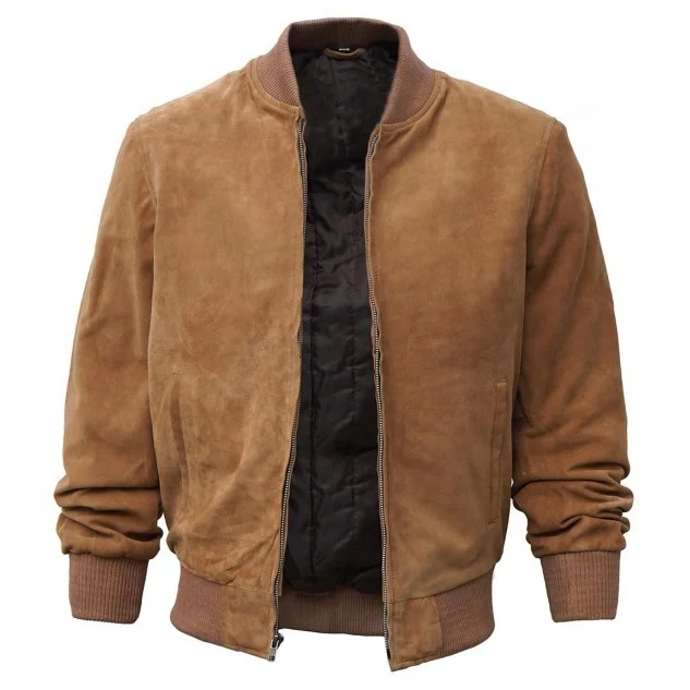 Реальное качество, OEM сервис, индивидуальный дизайн, модные мужские куртки-бомберы алькантары