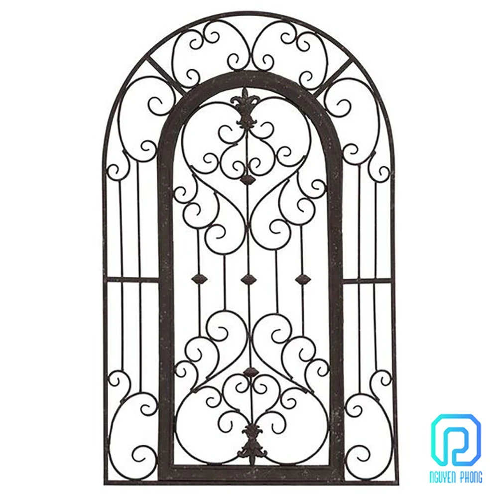 Manufacturer Factory In Stock Exterior Wrought Iron Double Entrance Front Doors Prices