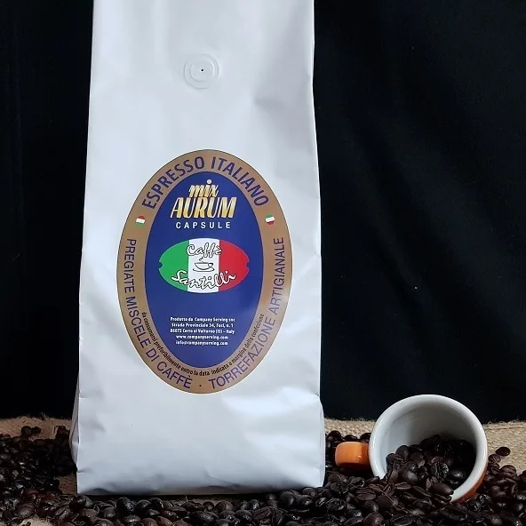 
Best Quality Organic Coffee Mix Aurum Capsule Classic Taste Wholesale Roasted Coffee Beans by Santilli Caffe For Sale 