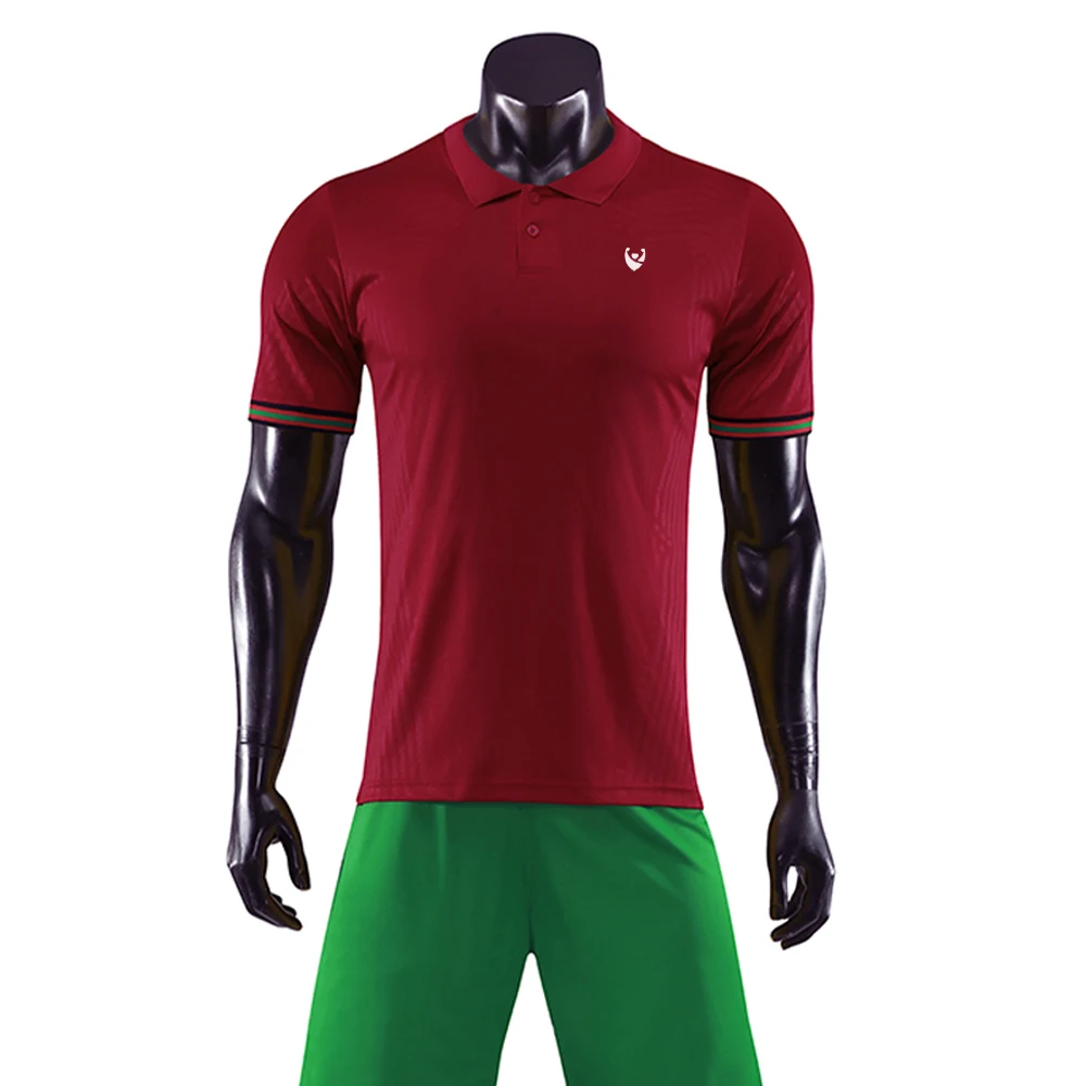 2023 Premium cool blank adults soccer jerseys polo-neck soccer wear national uniform