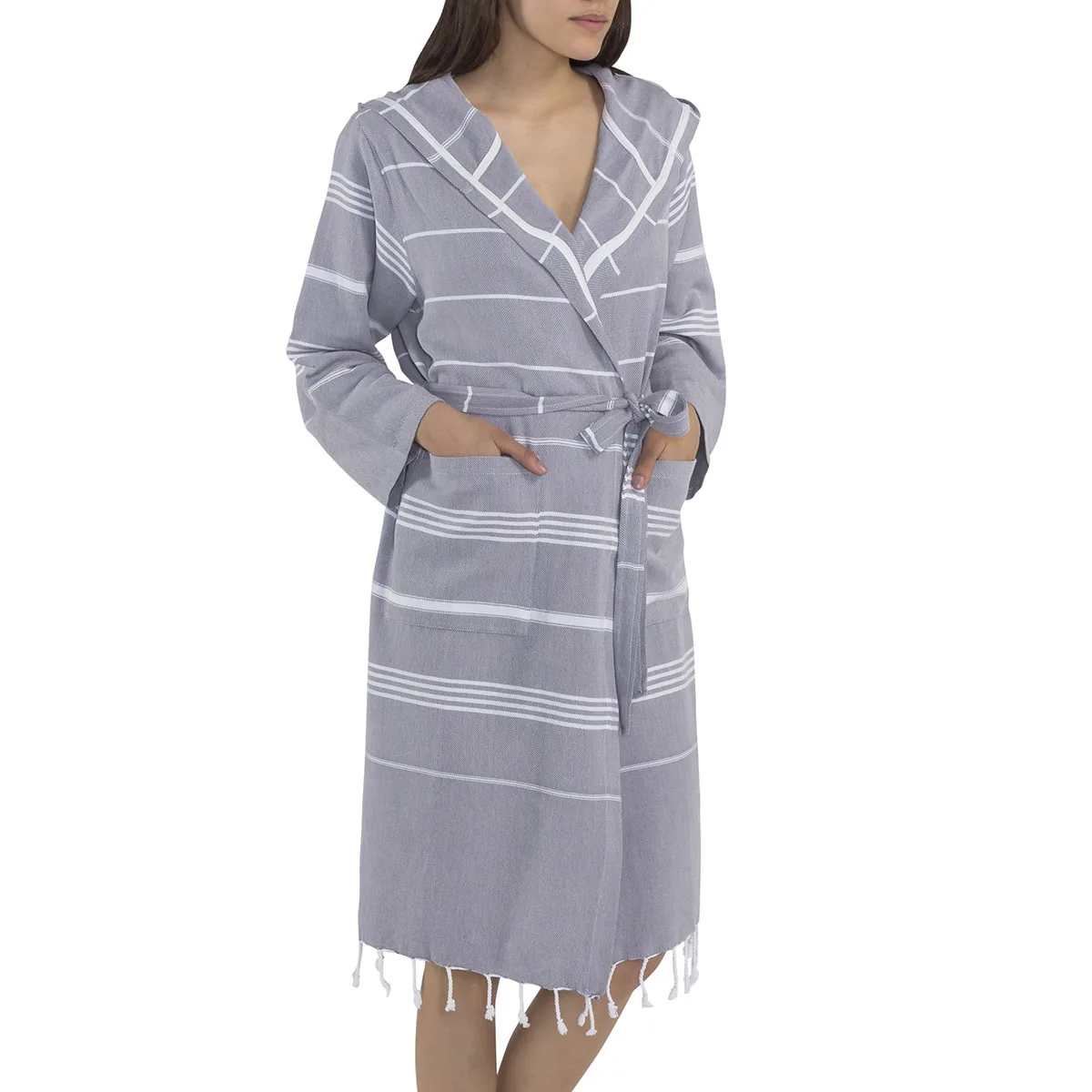 100% Cotton 560 Gr Bathrobe Turkish Towel Peshtemal Bath Robe for Women from Turkey Light Weight Luxury Bath Robes