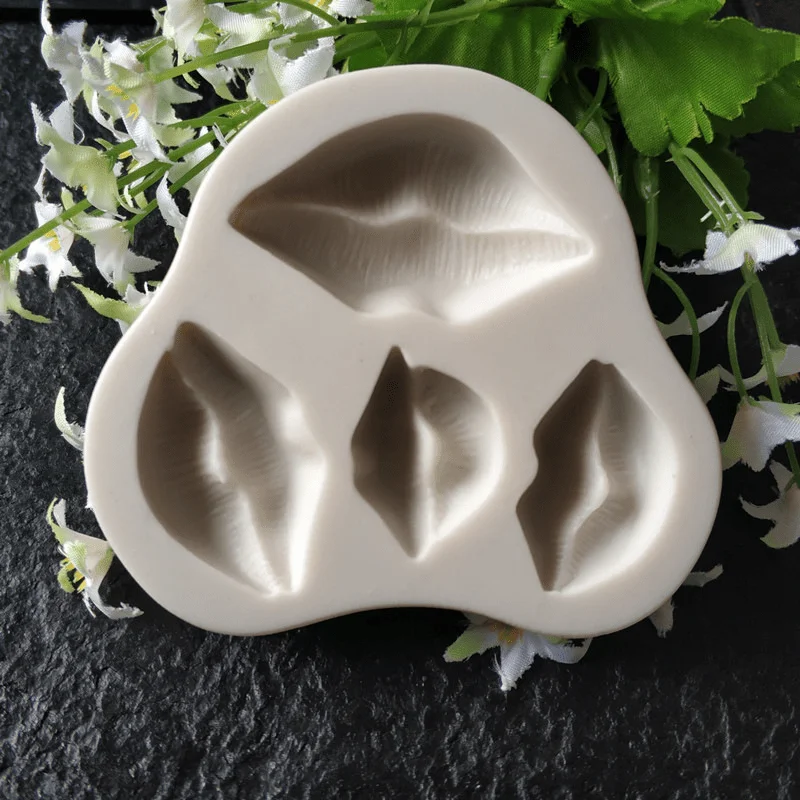 
Lips Fondant Mold for Sugar craft Cake Decoration Cupcake Topper Polymer Clay Soap Wax Making For Baby Shower Wedding Crafts 