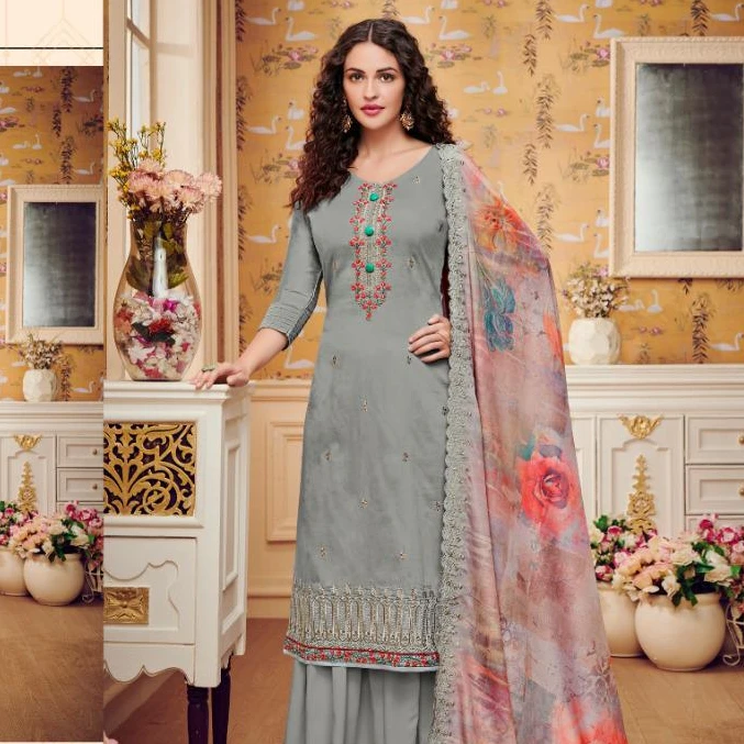 Привлекательная трендовая праздничная одежда, индийская Женская одежда из нейлона и шерсти с длинным рукавом, в стиле анаракали, оптовый продавец шелка sana