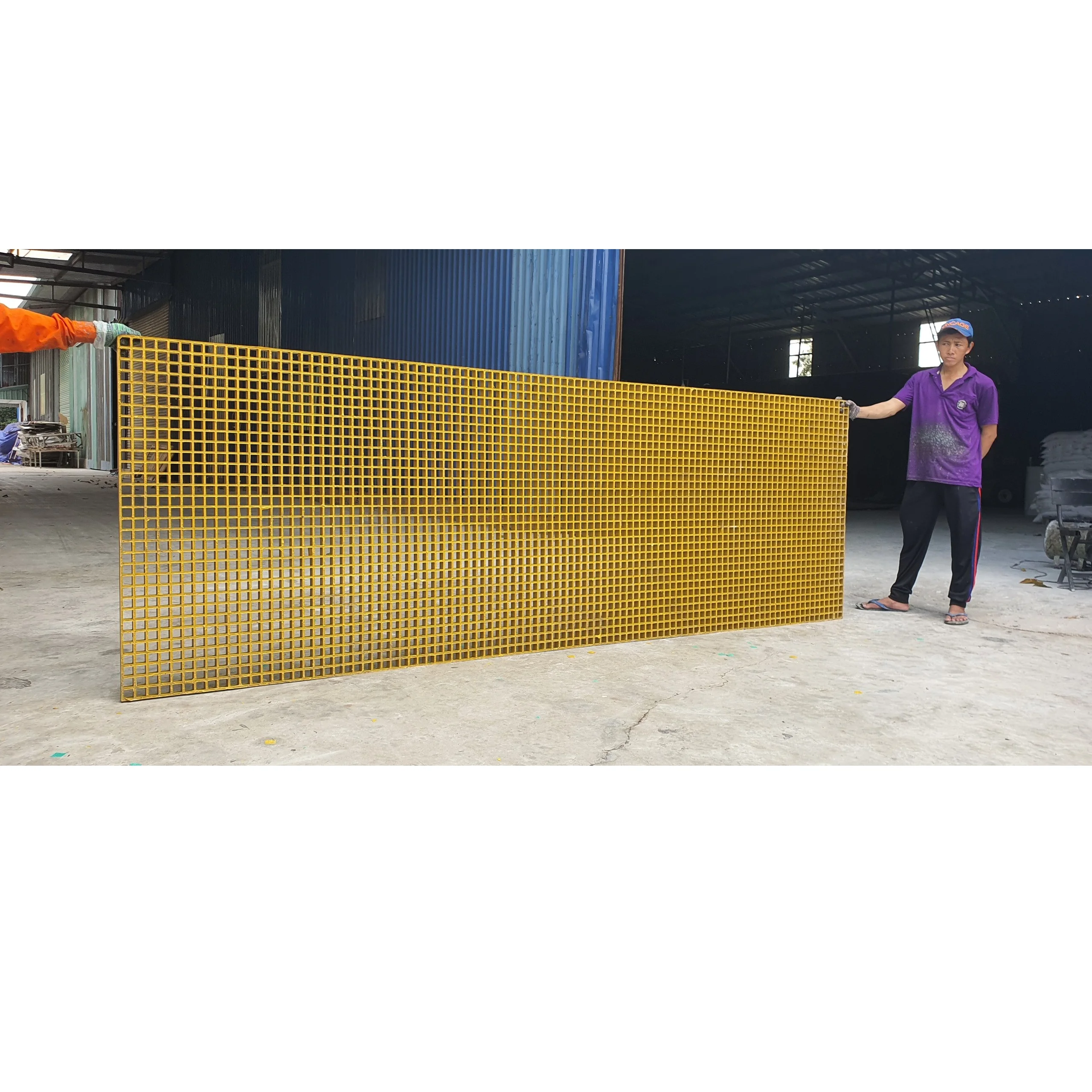 Composite Grating FRP Yelllow with Composite Resin Combining Glass Fiber and Additives