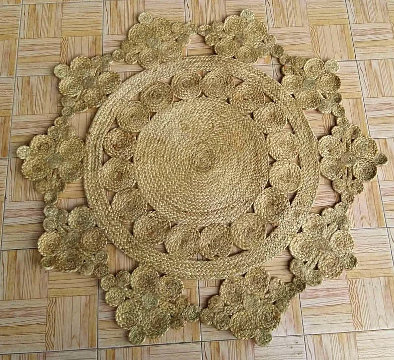 
Handmade Wholesale Unique Style 100% Natural Chindi Braided Jute Carpet 