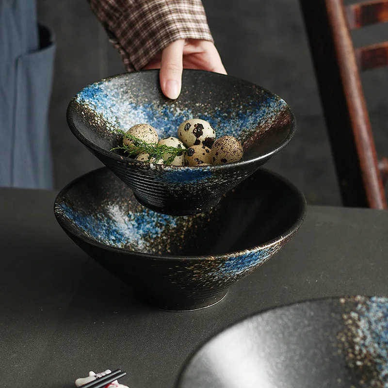 
Best Price 7inch Round Shape Restaurant Hotel Ceramic Matt Bowl For Japanese And Korean Noodles 