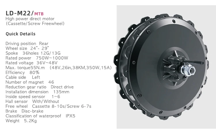 Bike Motor Electric Bicycle Motor MTB City Road Front Rear Brushless Fat Bike Hub Motor Available 250 350 500 750 1000W 36 48V